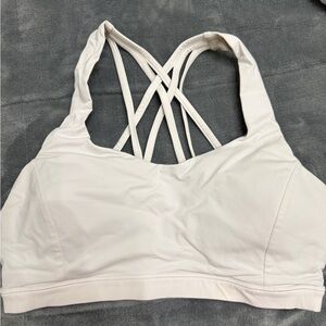 Lululemon Athletica Cream Strappy Sports Bra